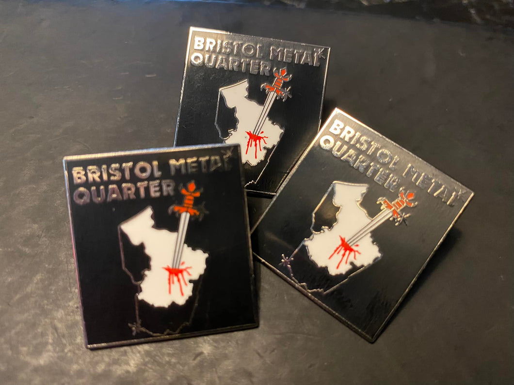 Bristol Metal Quarter Enamel Pin Badge