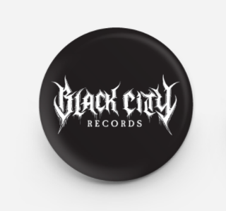 Black City Records Button Badge